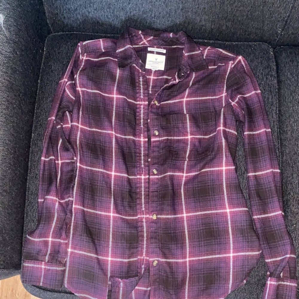 American Eagle 🦅 Purple Flannel